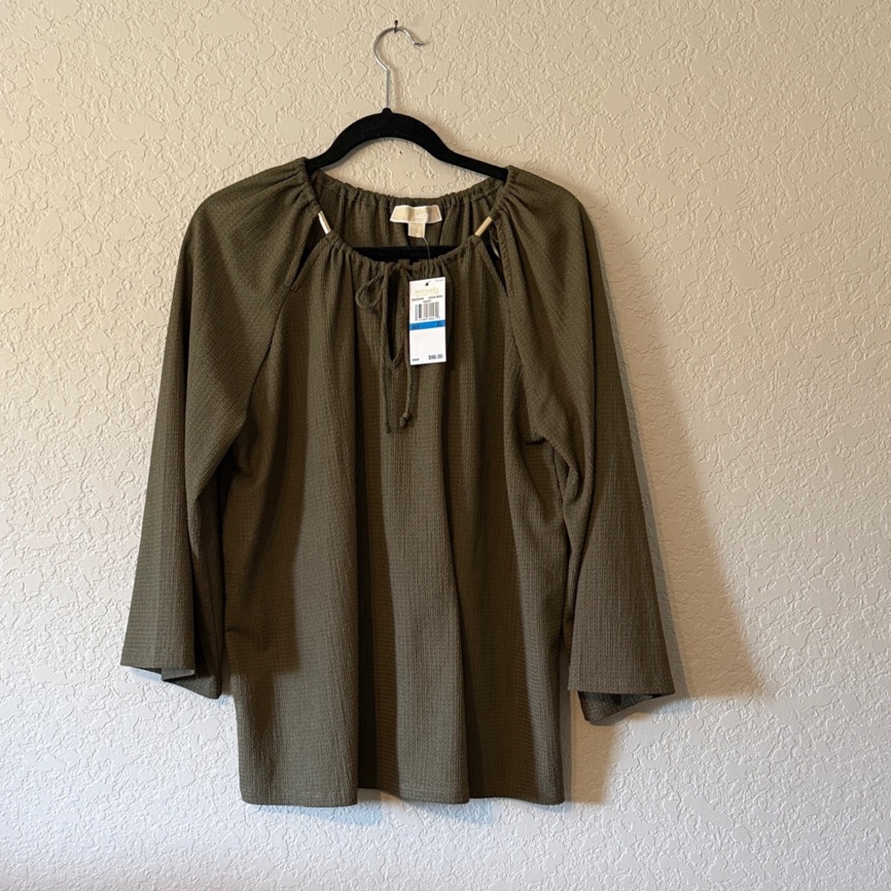MK Michael Kors Safari Green Women's Top